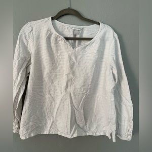 White Cotton Peasant Shirt